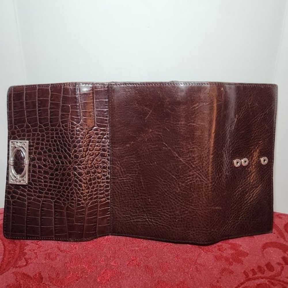 Vintage Brighton Crocodile Embossed Leather Walle… - image 4