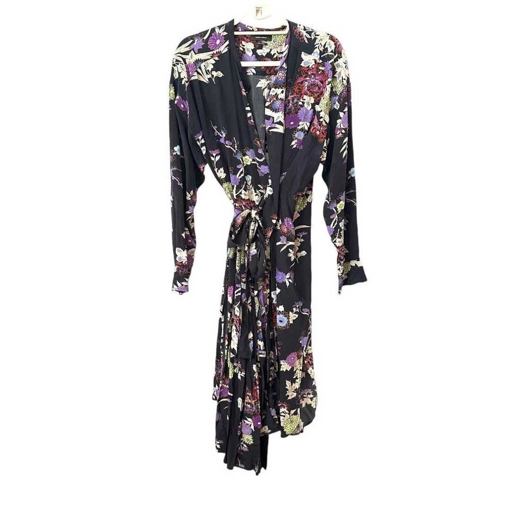 ISABEL MARANT Iam Belted Floral Silk Midi Dress S… - image 2