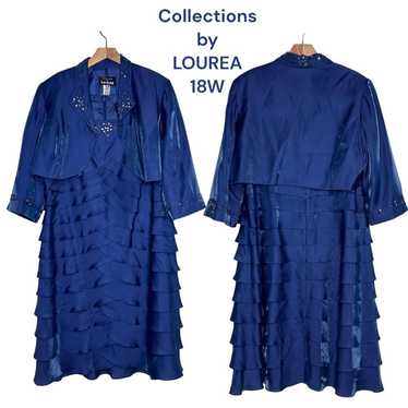 Collections by Lourea 18W blue shimmer tiered ruf… - image 1