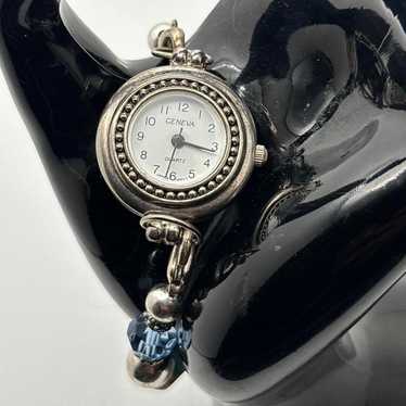 Vintage silver blue watch