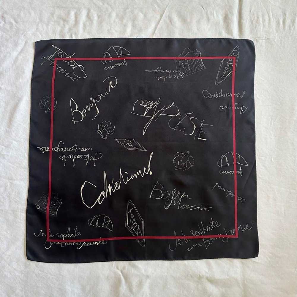 Silk scarf with a graffiti motif - image 2