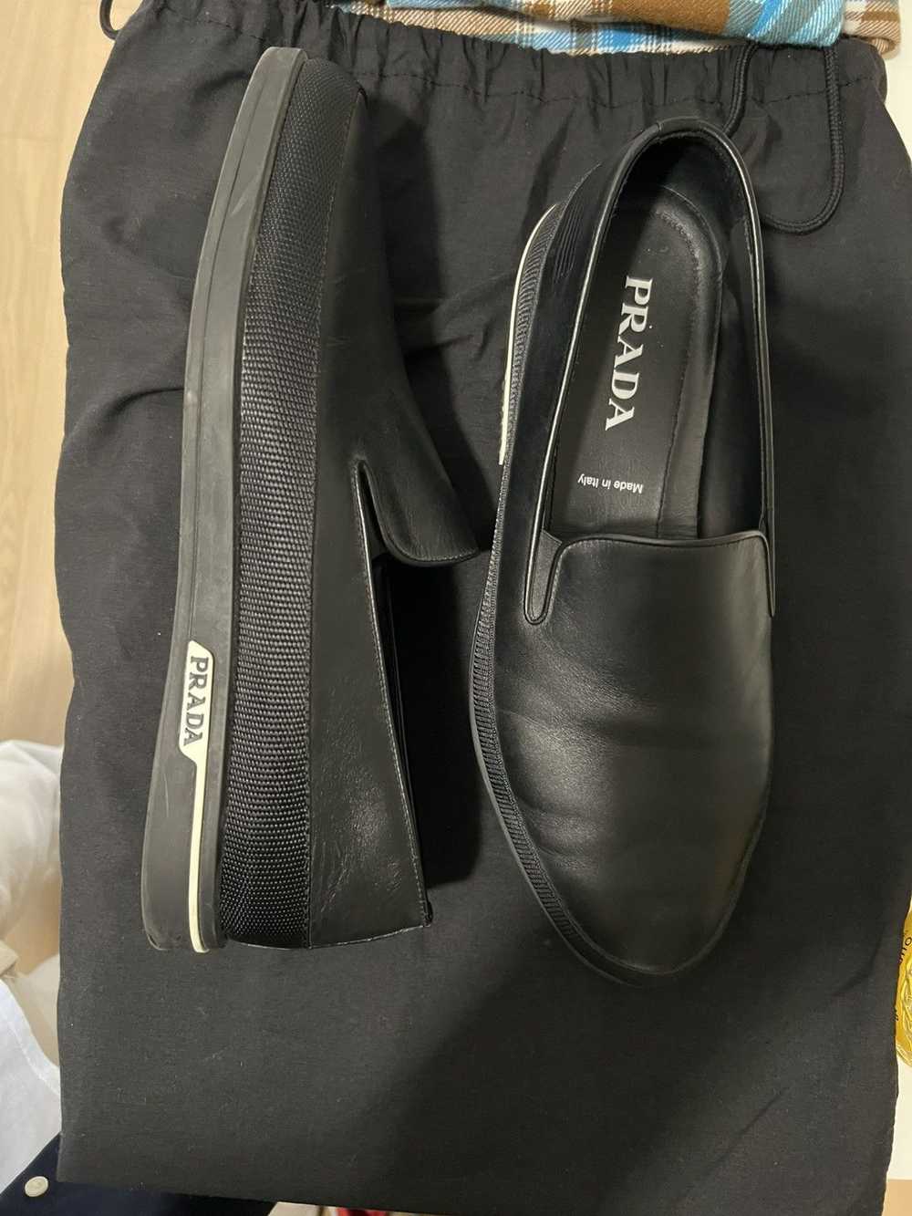 Prada Prada Saint Tropez Leather Slip-On Sneakers - image 7