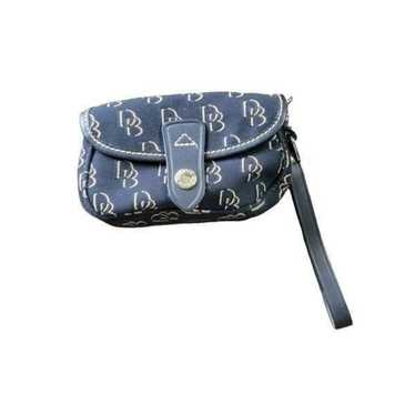 Dooney and Bourke Wristlet Black Gold DB Gold