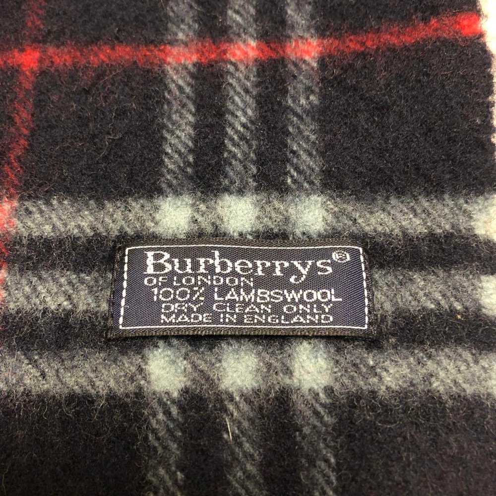 ■ BURBERRYS Scarf Check Made in England Wool - image 2