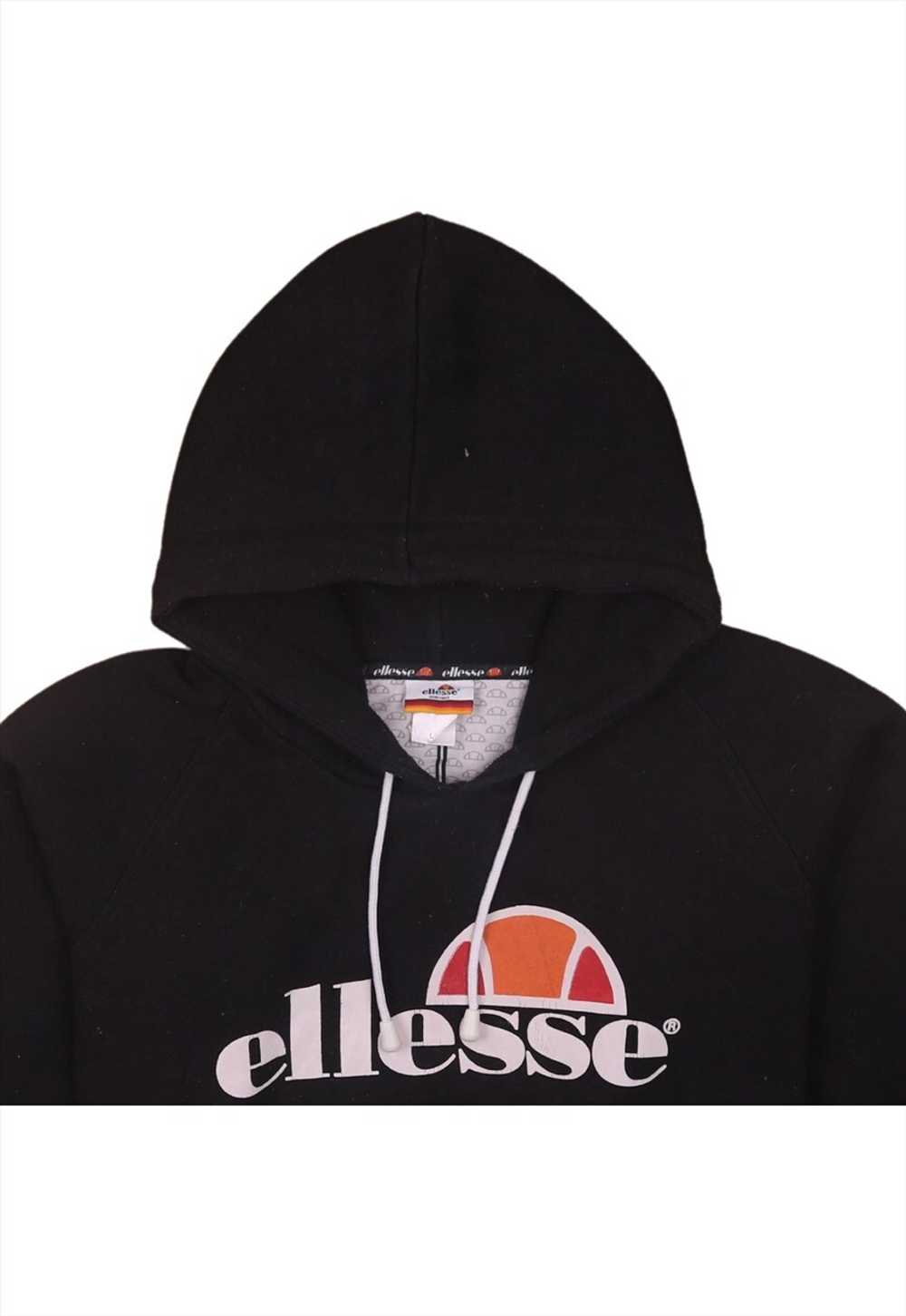 Vintage 90's Ellesse Hoodie Spellout Pullover Bla… - image 3