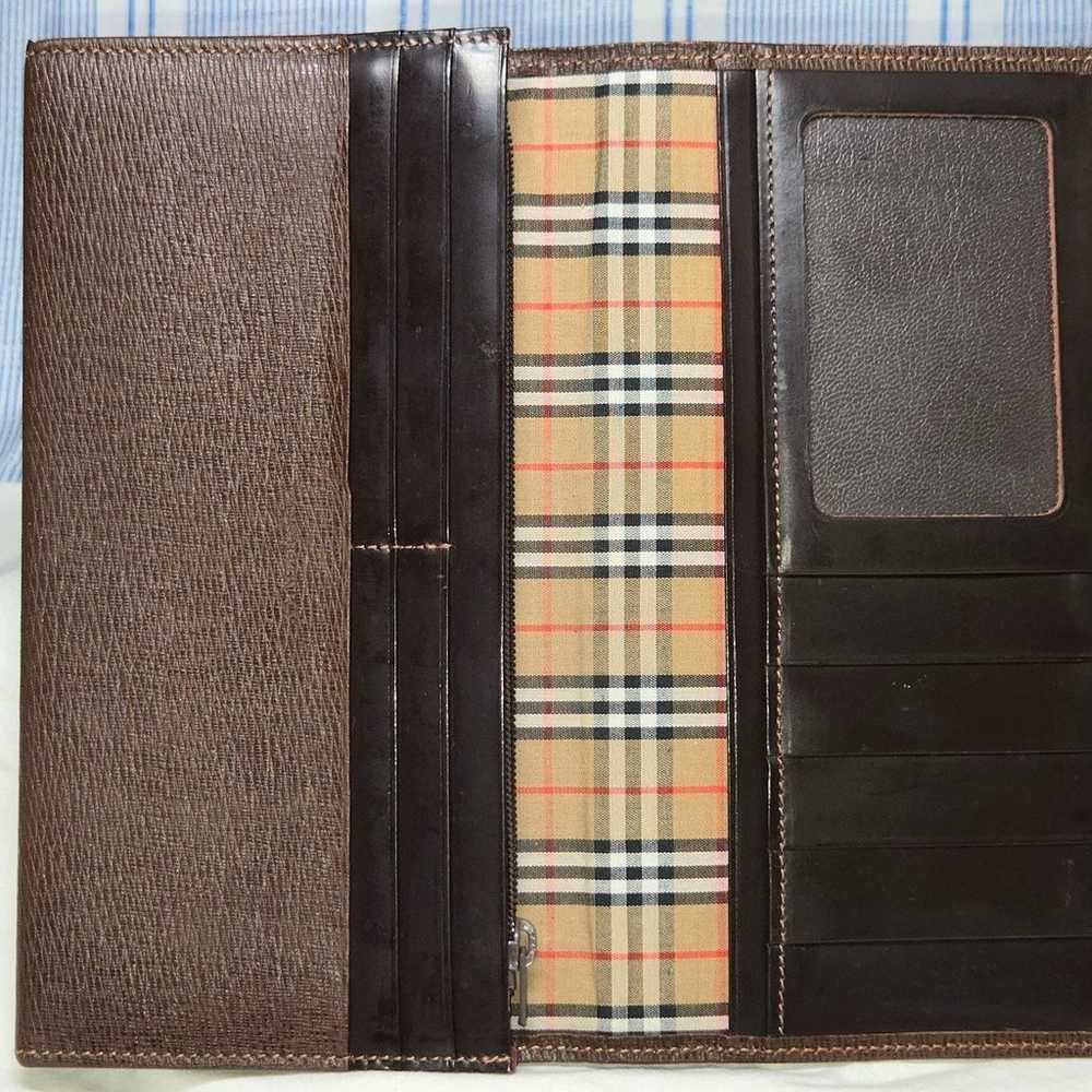 Burberry Brown Long Wallet Novacheck Interior - image 4