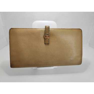 Chanel Vintage Beige Leather Wallet Clutch Authen… - image 1