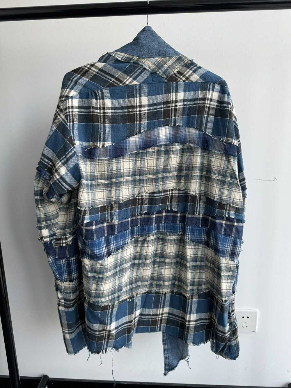 Greg Lauren Greg Lauren Flannel Blue Mixed Studio… - image 2