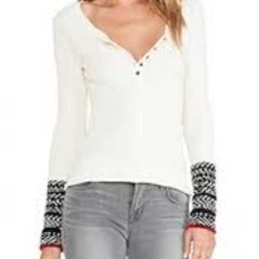 FREE PEOPLE ALPINE CUFF HENLEY SIZE SMALL - image 1