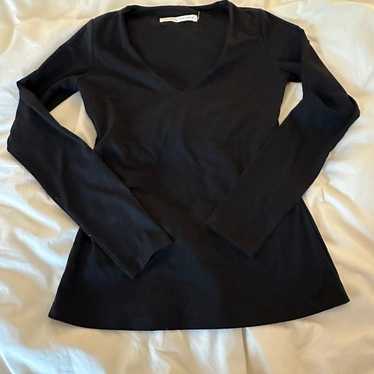 Susana Monaco black V-neck long sleeve small