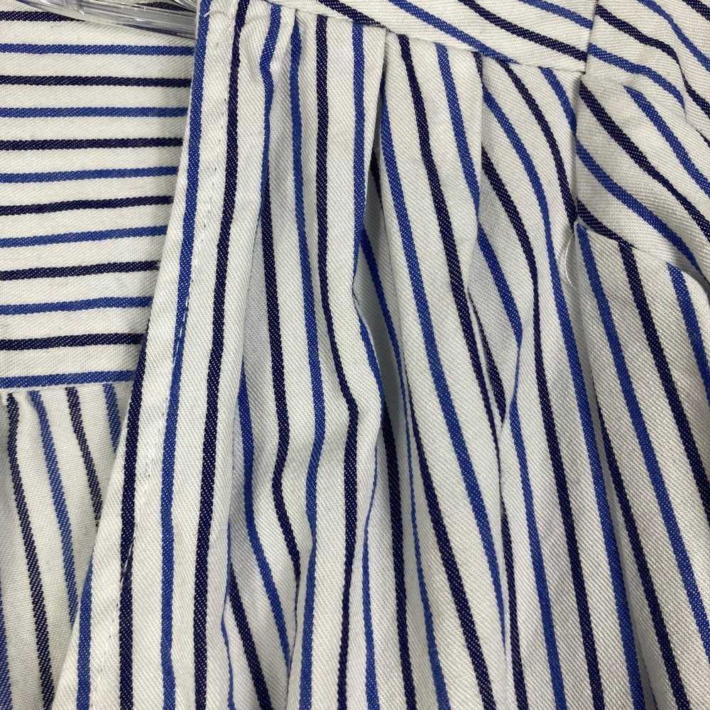 NWOT MADEWELL Top S Stripe Blue White Wrap Bow Ti… - image 5