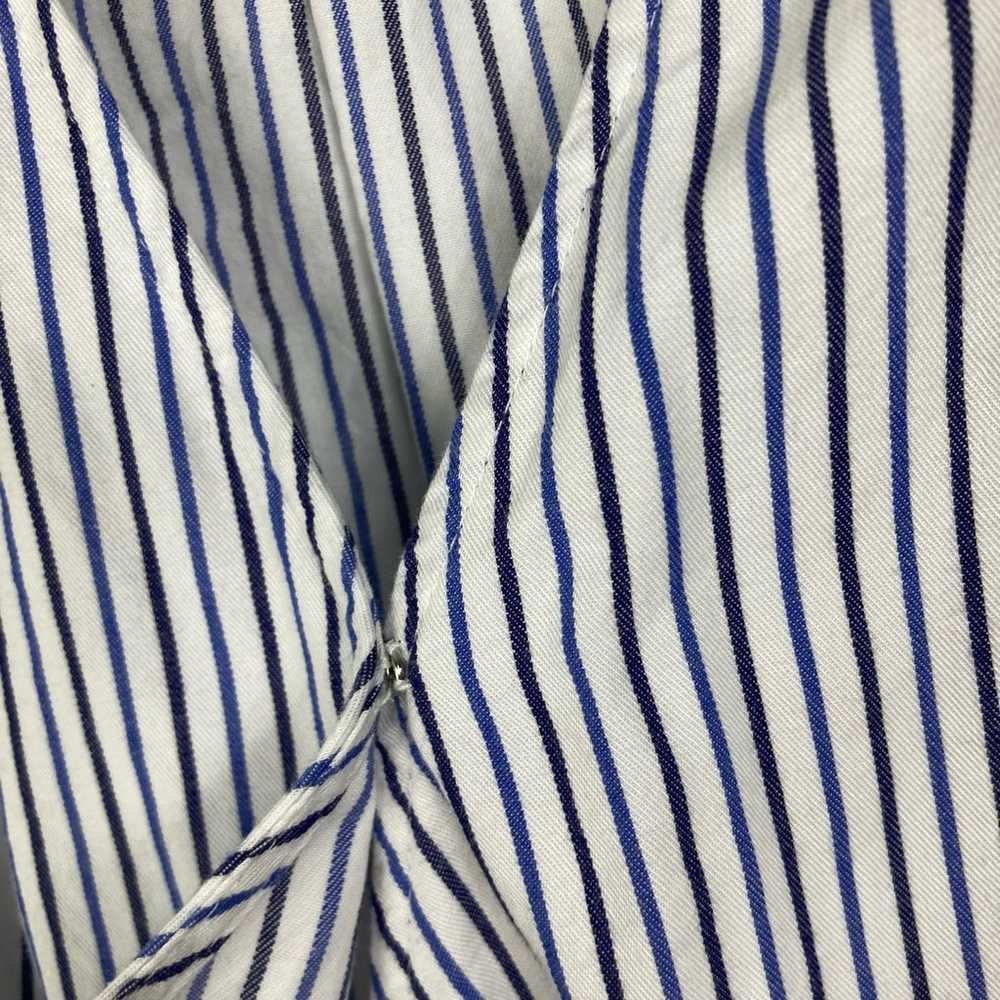 NWOT MADEWELL Top S Stripe Blue White Wrap Bow Ti… - image 6