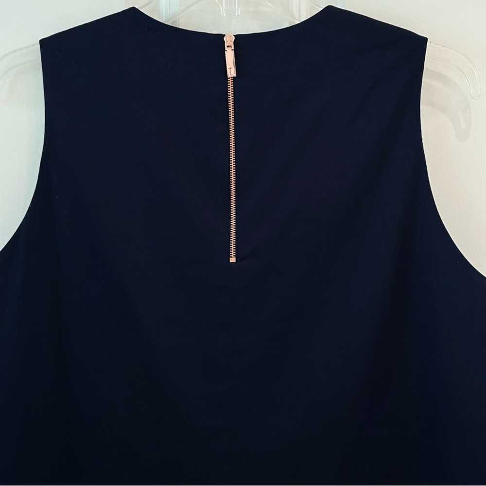 Ted Baker Loocey Double Bow Top Navy Size 10 - image 9