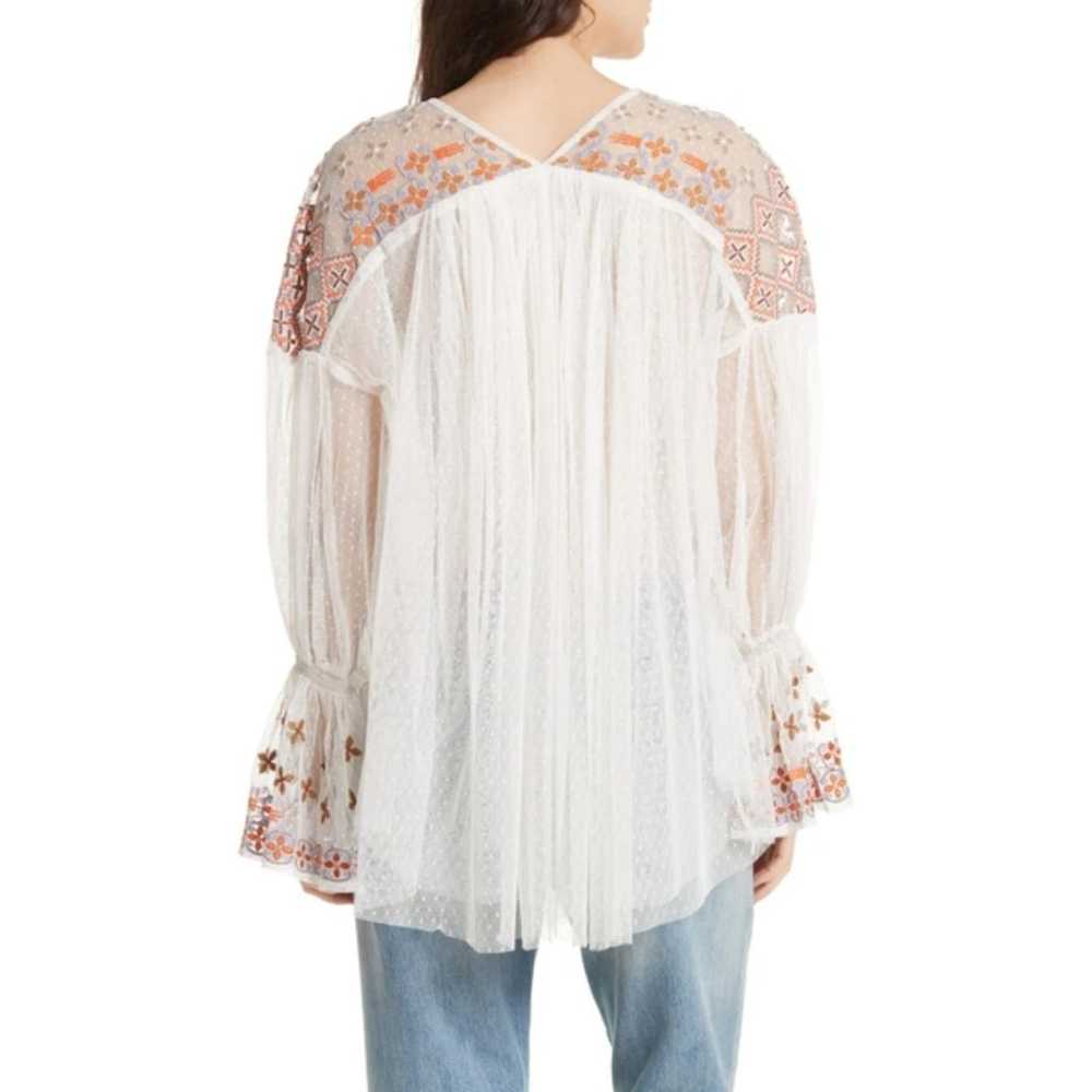 Free People Joyride Top Embroidered Sheer Swiss D… - image 4