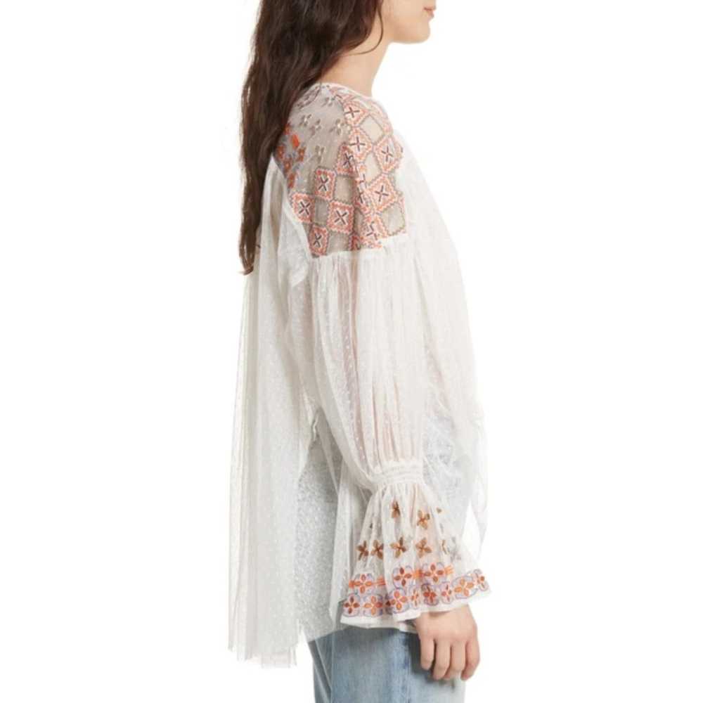 Free People Joyride Top Embroidered Sheer Swiss D… - image 5