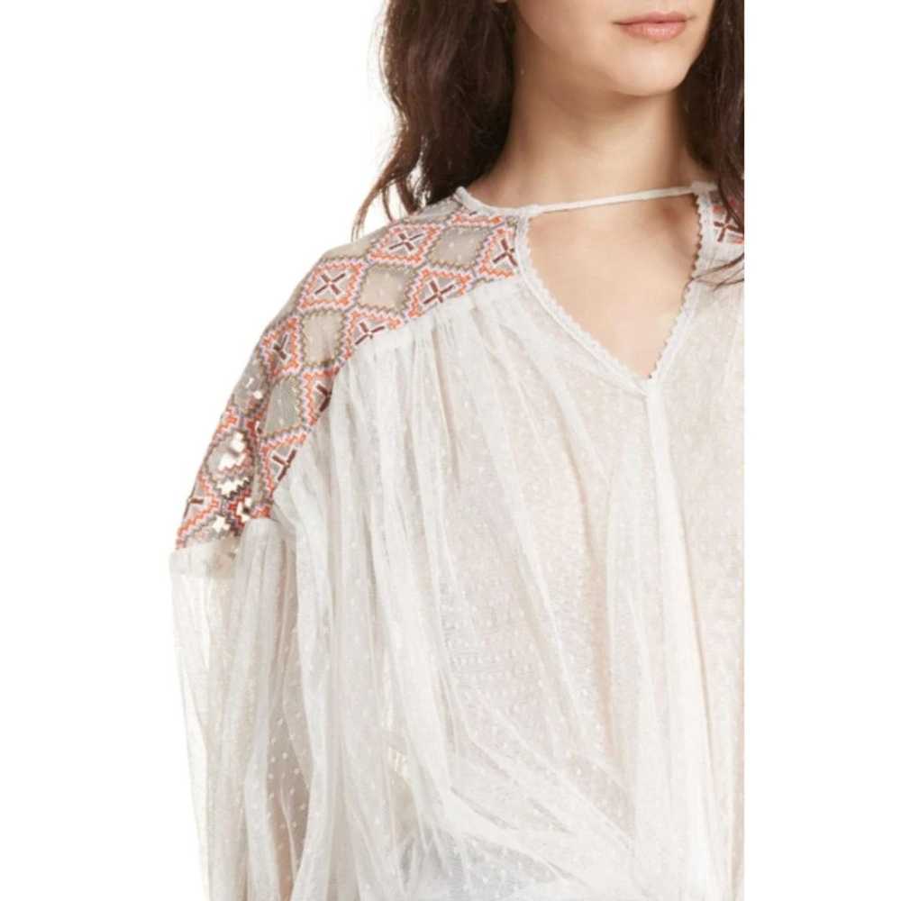 Free People Joyride Top Embroidered Sheer Swiss D… - image 6