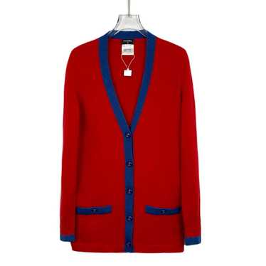 Chanel red cashmere cardigan - Gem