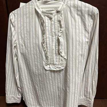 White Stripe Long Sleeve Shirt