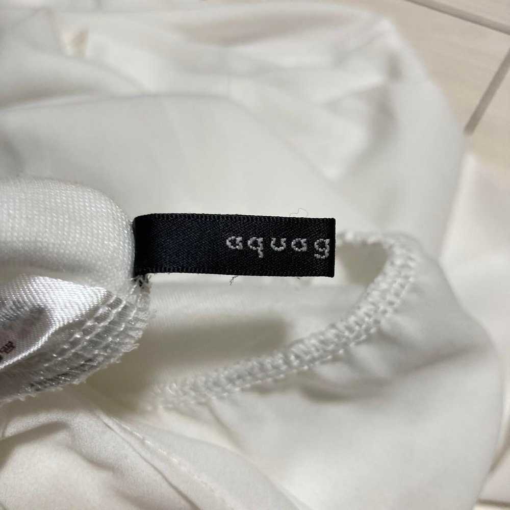 P1989 Aqua Garage 【M】 Blouse Pullover White Chiff… - image 10