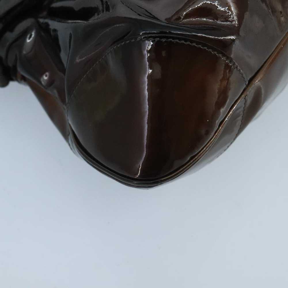 Salvatore Ferragamo Gancini Brown Patent Leather … - image 7