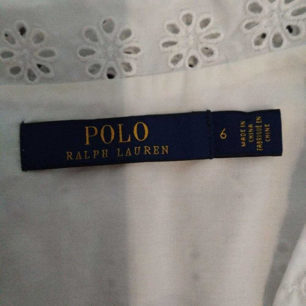 Polo Ralph Lauren Short Sleeve Shirt Size 6 White - image 2