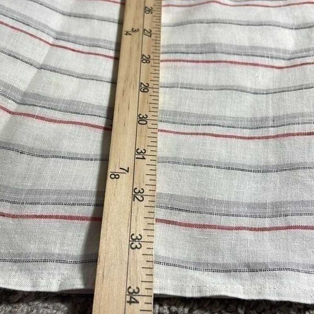 Eileen Fisher Top Womens size S/M Linen Striped V… - image 9