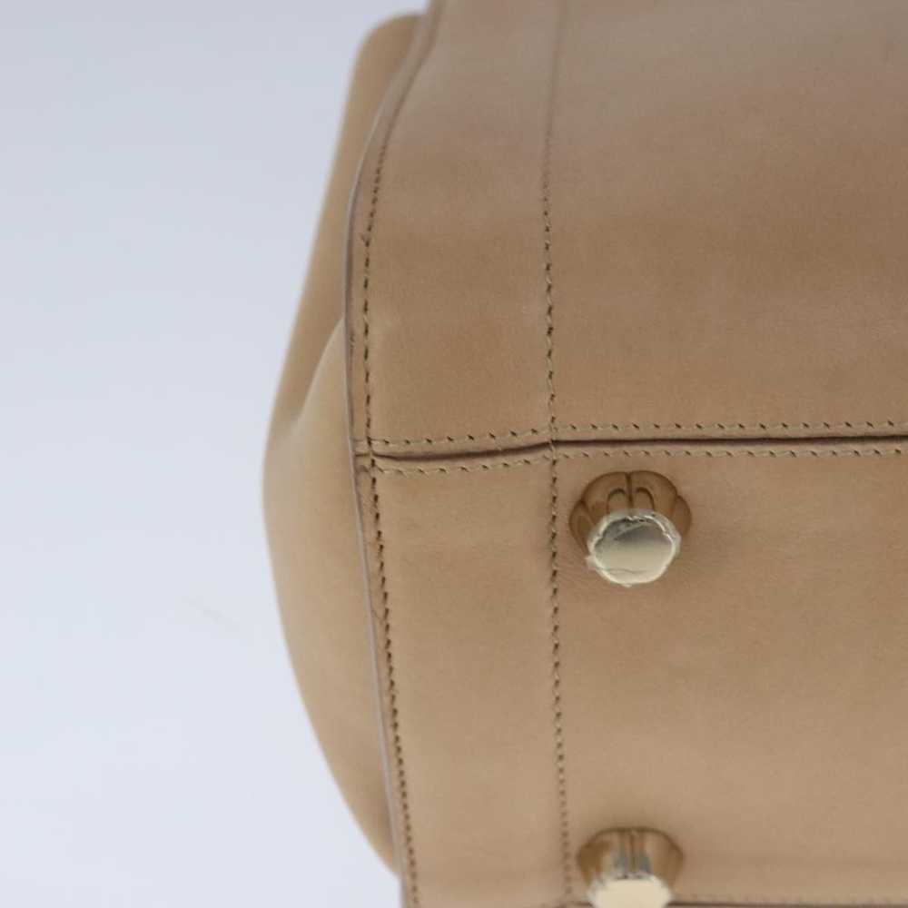 Salvatore Ferragamo Gancini Beige Leather Handbag… - image 11