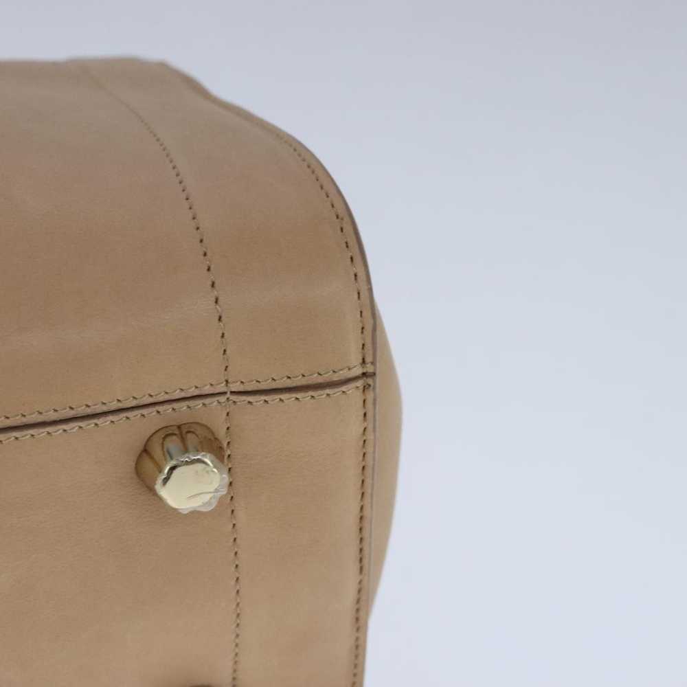 Salvatore Ferragamo Gancini Beige Leather Handbag… - image 12