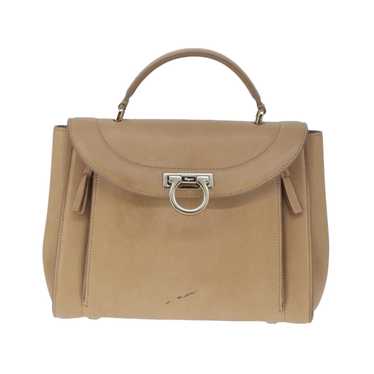 Salvatore Ferragamo Gancini Beige Leather Handbag… - image 1