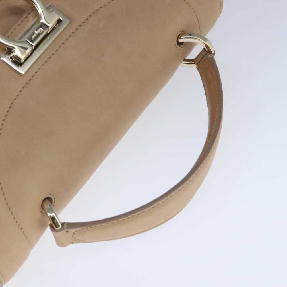 Salvatore Ferragamo Gancini Beige Leather Handbag… - image 5