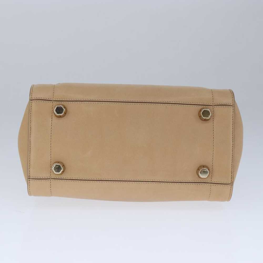 Salvatore Ferragamo Gancini Beige Leather Handbag… - image 8