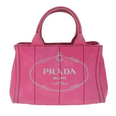 Prada Canapa Pink Canvas Handbag (Pre-Owned)