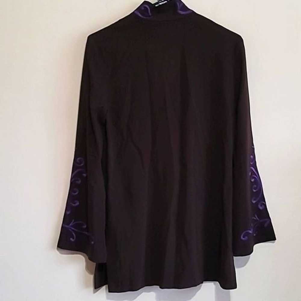 Tory Burch Brown  Wool Tunic Top with Embroidered… - image 7