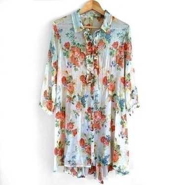 Anthropologie Aratta Silent Journey Floral Tunic S