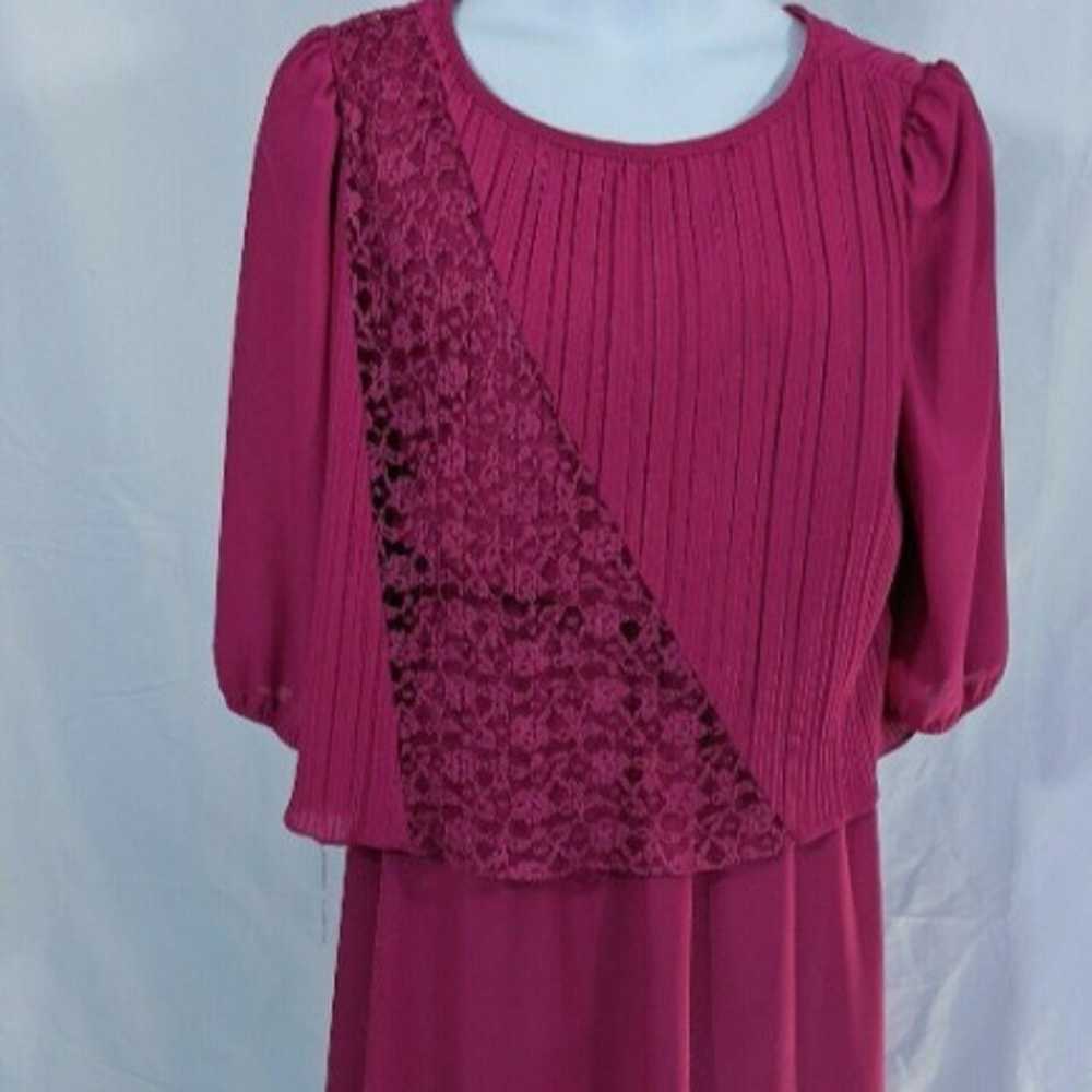 Good Times Pink Layered Vintage Dress Size 15/16 - image 1