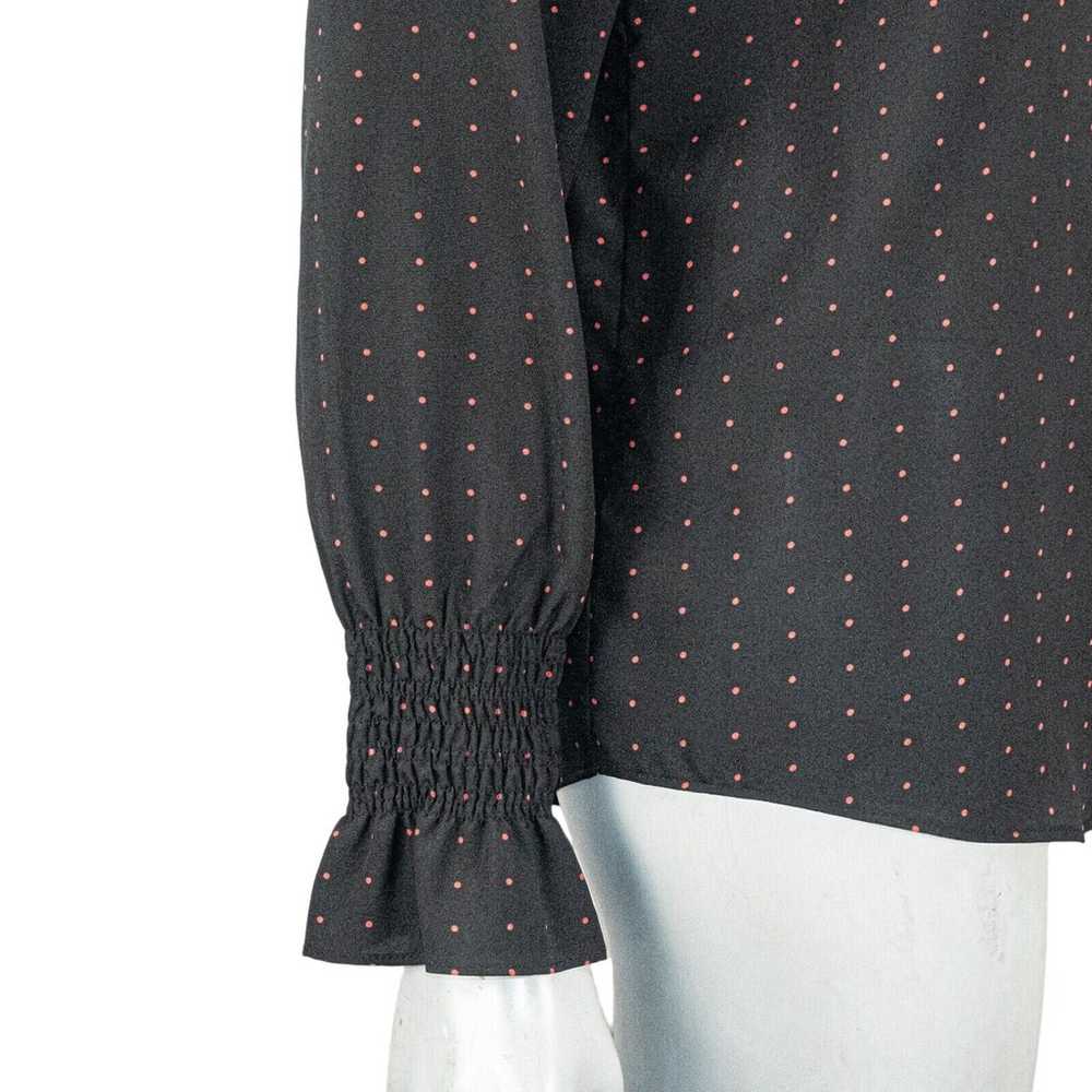 The KOOPLES Women's Black Polka Dot Print Blouse … - image 10