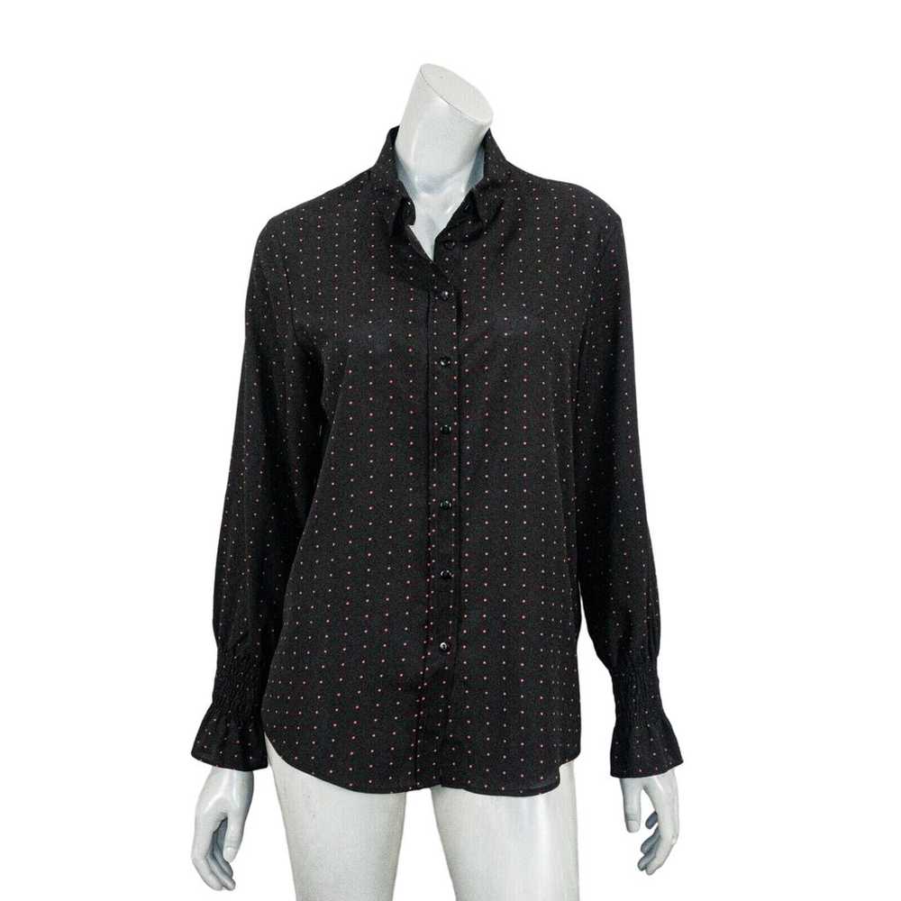 The KOOPLES Women's Black Polka Dot Print Blouse … - image 1