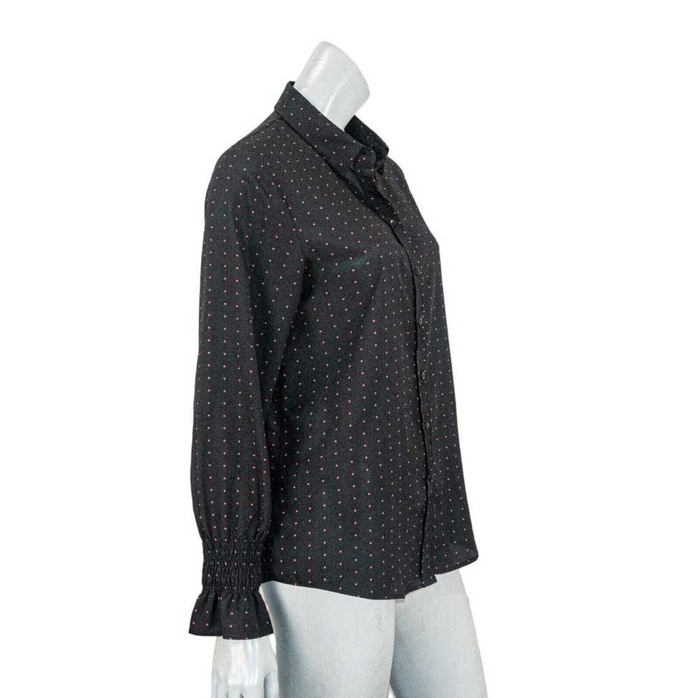 The KOOPLES Women's Black Polka Dot Print Blouse … - image 3