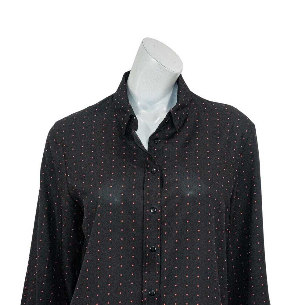 The KOOPLES Women's Black Polka Dot Print Blouse … - image 7