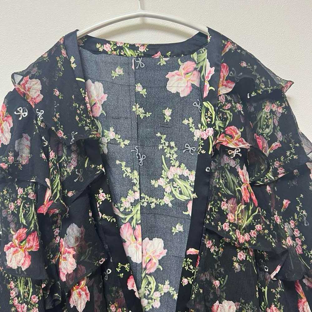 DRESSCAMP Silk Floral Cardigan Blouse - image 3