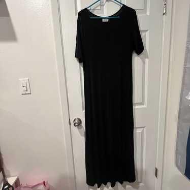 Vintage Jostar Long Maxi Black Slinky Dress