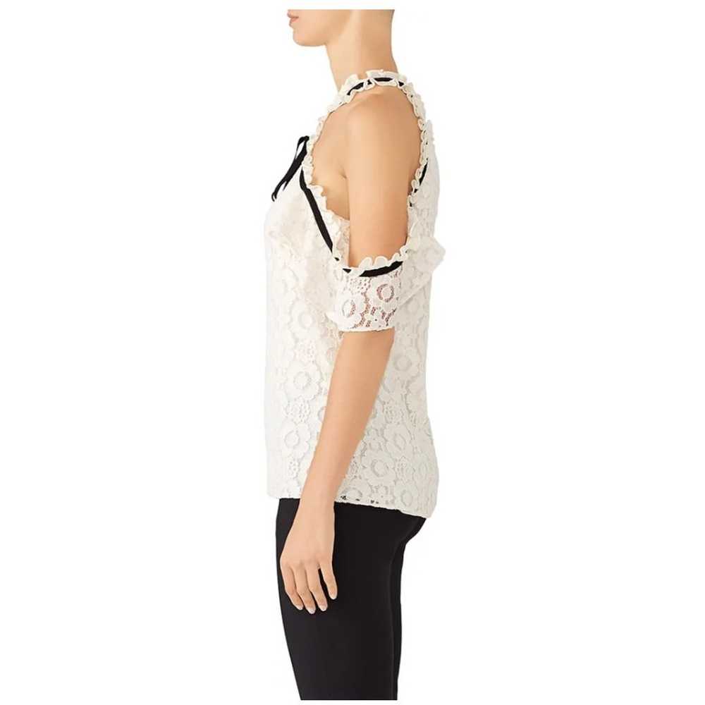 Shoshanna Shirt Womens Small White Lace Watts Col… - image 4