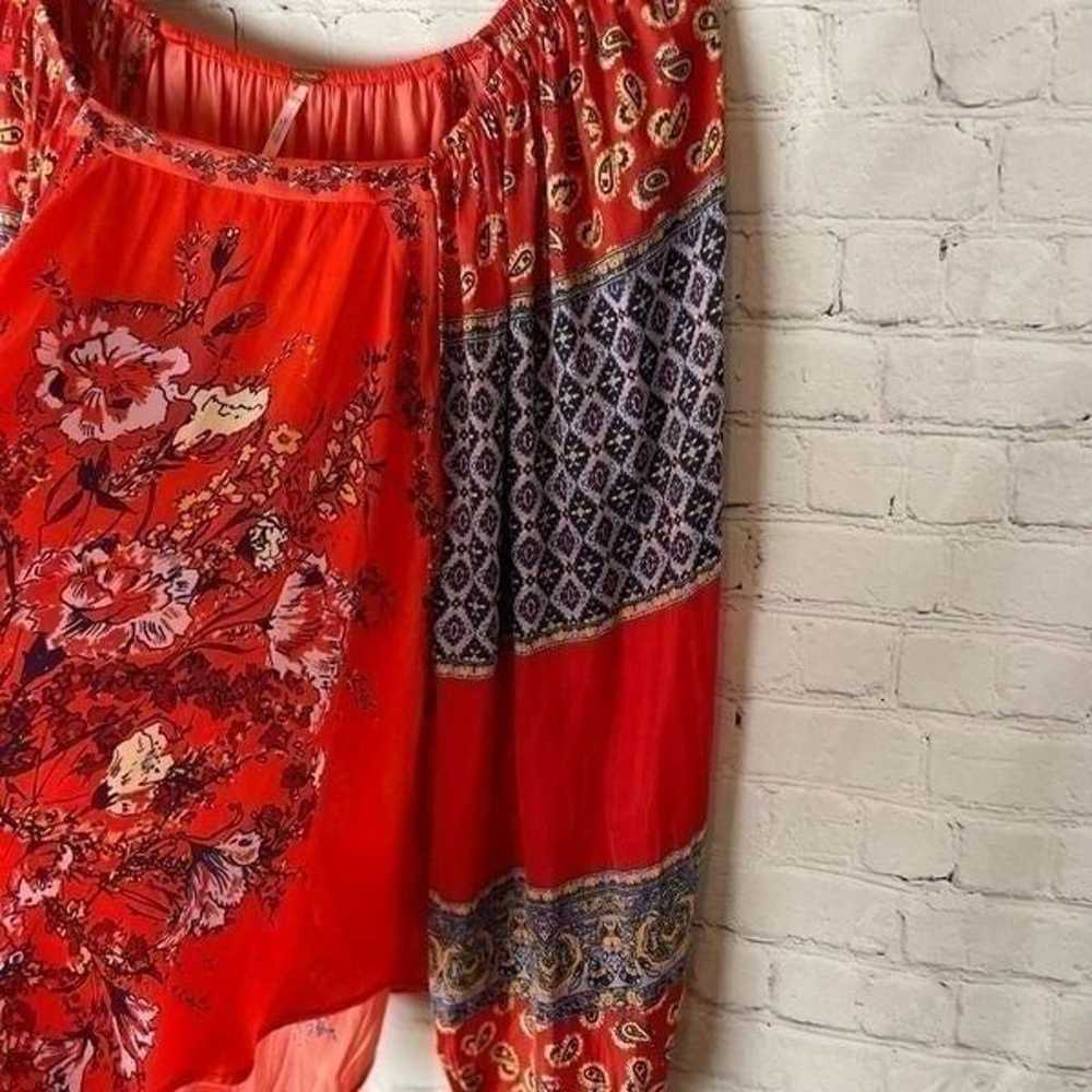 Free People Positano Printed Blouse” (Red) Small … - image 11