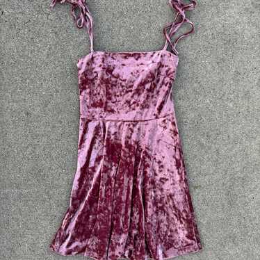 forever 21 crushed velvet slip dress