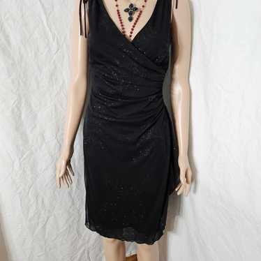 Rampage 90s glitter black dress