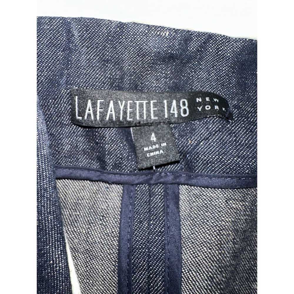 NWOT LAFAYETTE 148 COTTON DENIM TAILORED VEST 4 - image 7