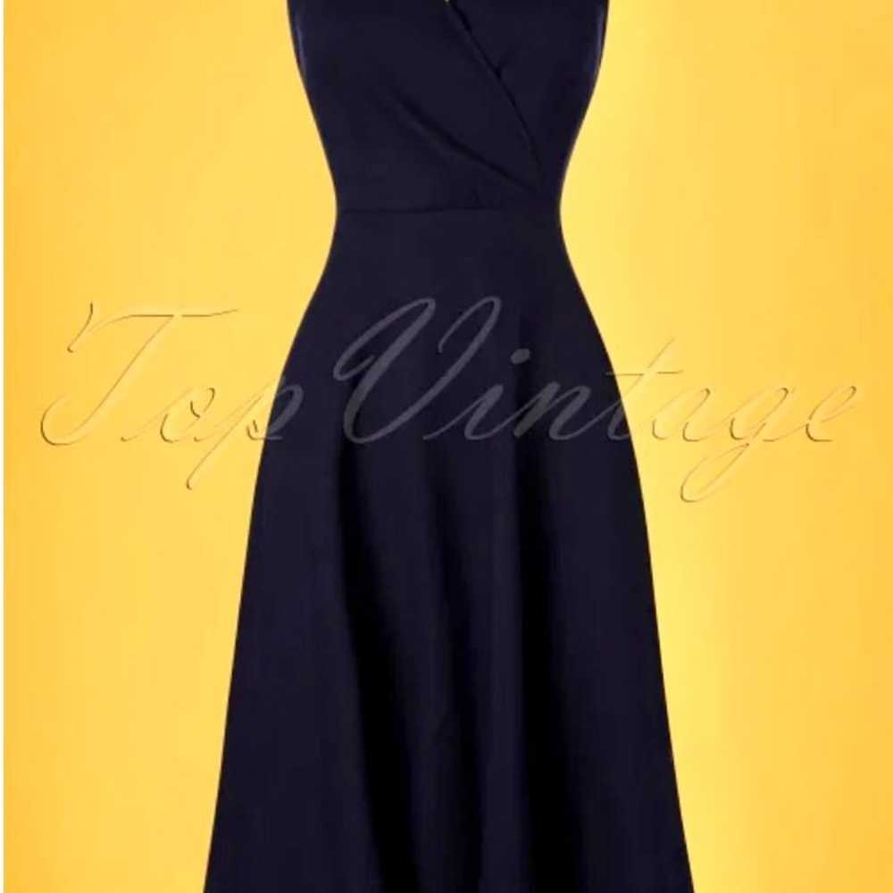 COLLECTIF CLOTHING Swing Dress in Navy Blue vinta… - image 1