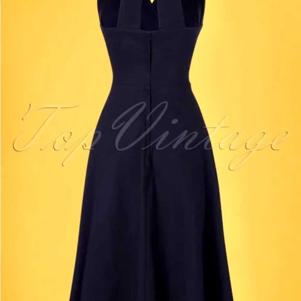 COLLECTIF CLOTHING Swing Dress in Navy Blue vinta… - image 2