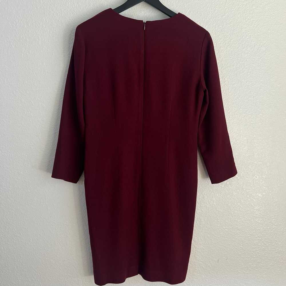 Vintage Land’s End Red Midi Dress 3/4 Sleeves 100… - image 7