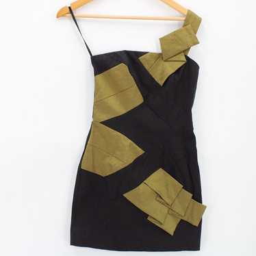 Vintage Cache Bodycon Dress Womens Black & Gold4 … - image 1